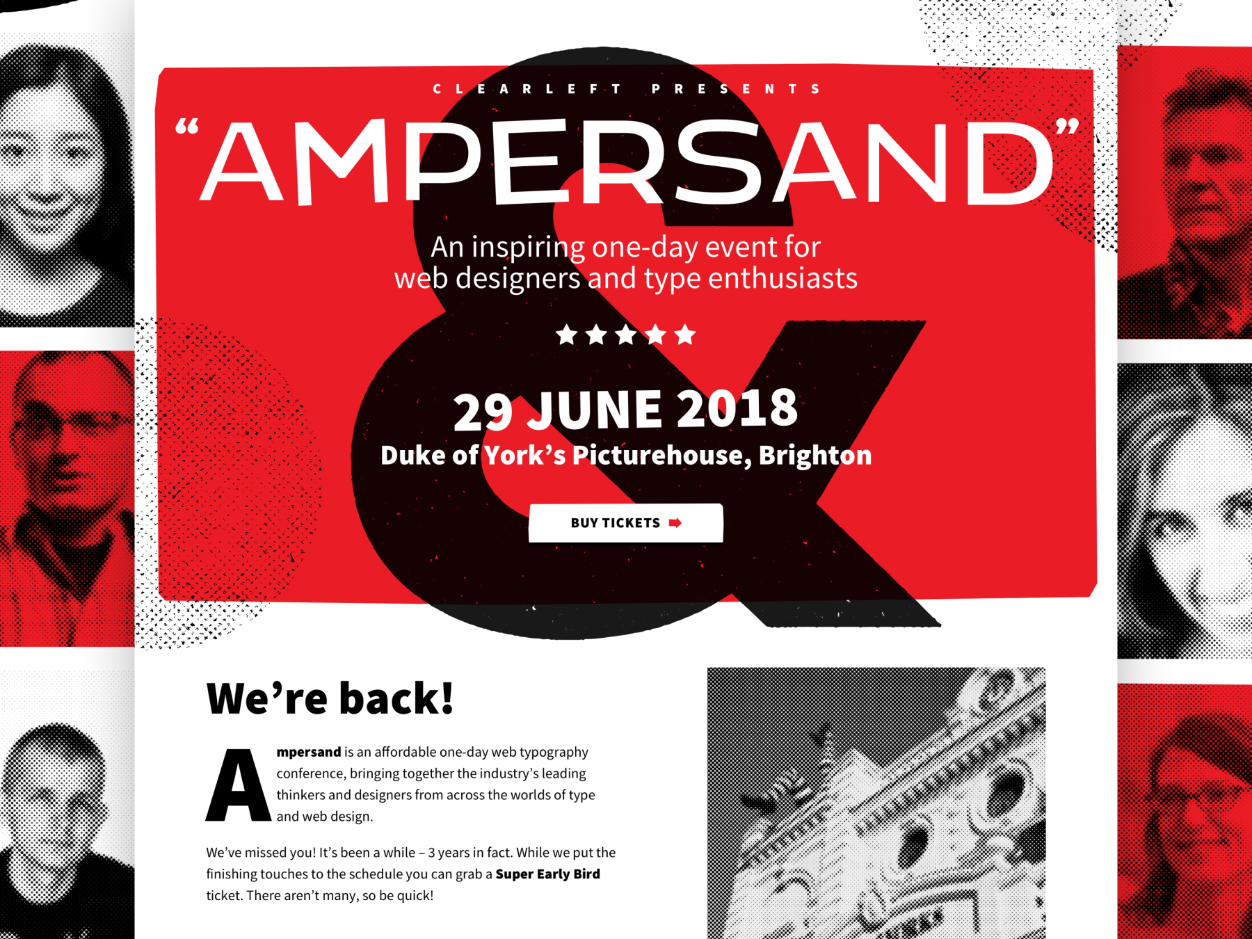 Ampersand 2018 website visual direction