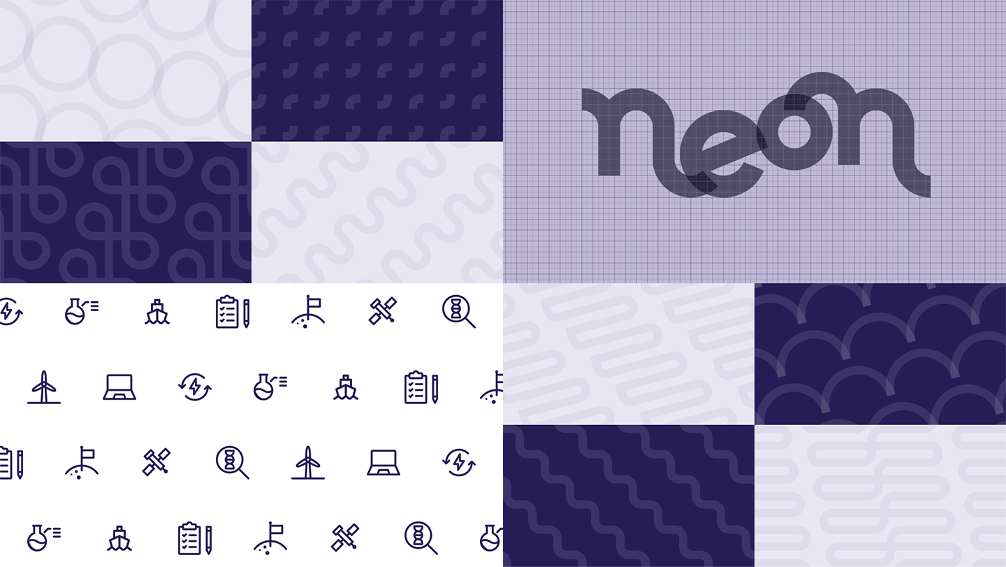Some patterns based on the geometry of the logo and some possible icon ideas.