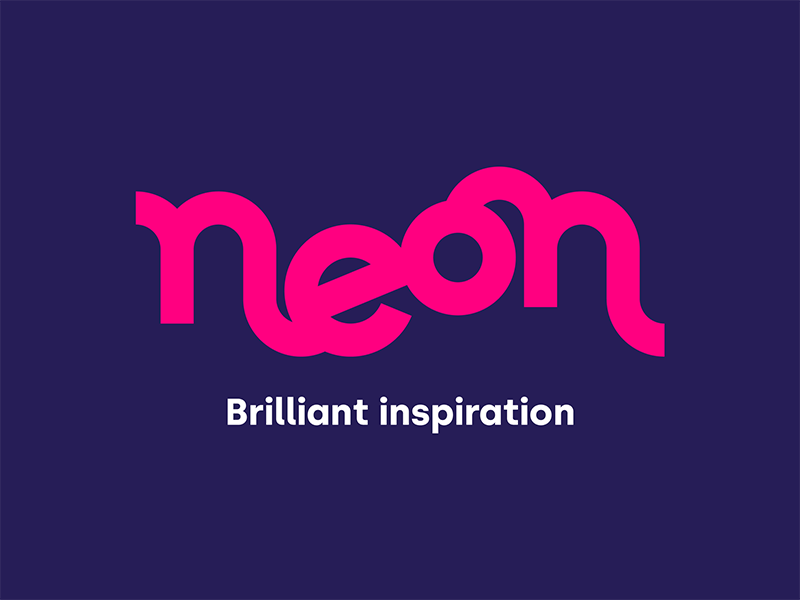 Neon visual direction and logo design